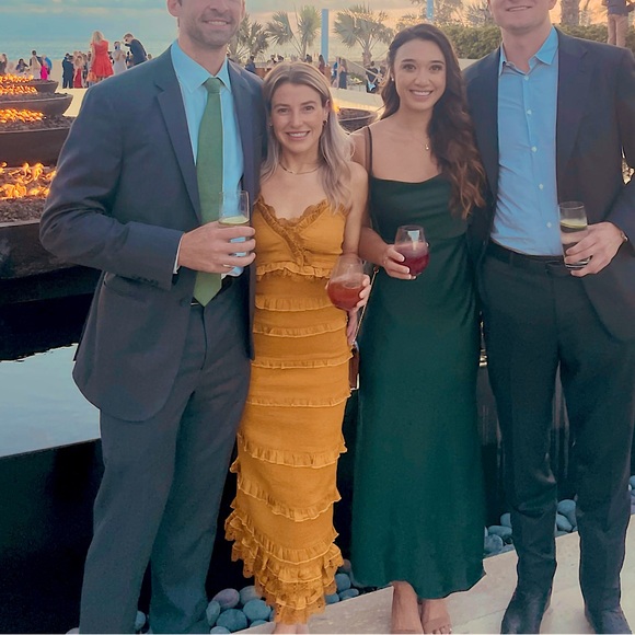 V. Chapman Mustard Ruffle Dress - Picture 13 of 14